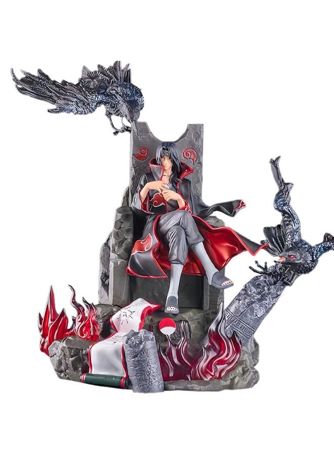 Naruto Uchiha Itachi Throne Figure and Majestic Anime Model , Desk Centerpiece and Premium Birthday Gift,33cm - Image 1
